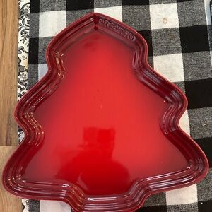 Le Creuset Festive Red Tree Dish